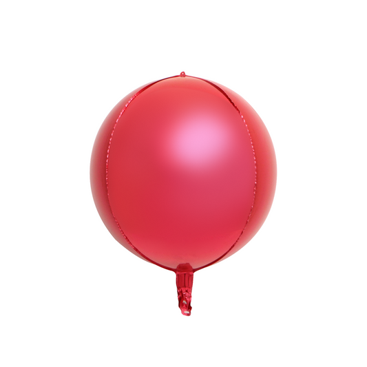 Foil Red 4D Round Balloon, 22"