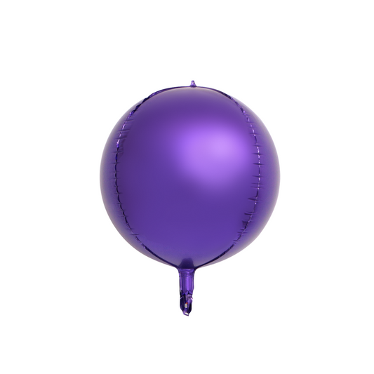 Foil Purple 4D Round Balloon, 22"