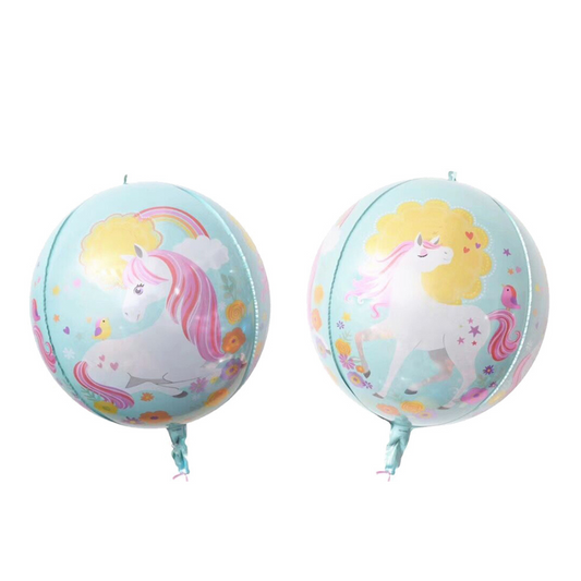 Foil 4D Unicorn Balloon, 22"