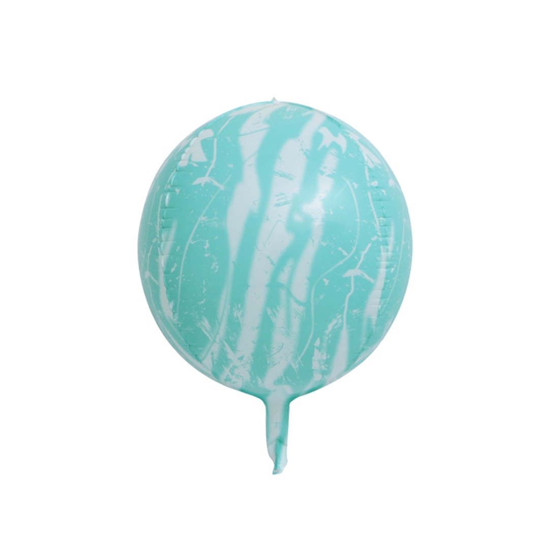 Foil Blue 4D Marble Balloon, 22"