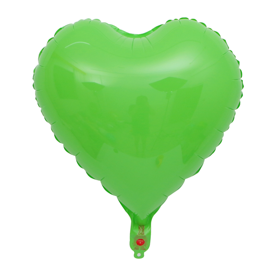 Foil Green Macaron Heart Balloon, 18"