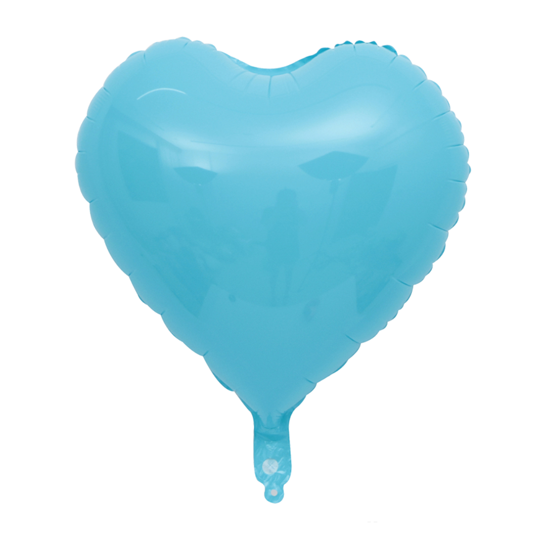 Foil Tiffany Blue Macaron Heart Balloon, 18"