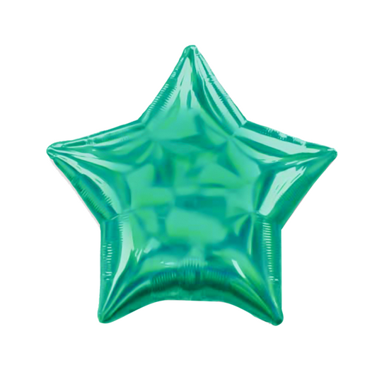 Foil Green Iridescent Star Balloon, 18"