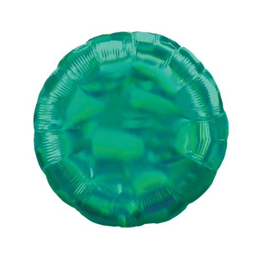 Foil Iridescent Green 4D Round Balloon, 22"