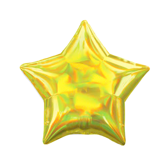 Foil Gold Iridescent Star Balloon, 18"