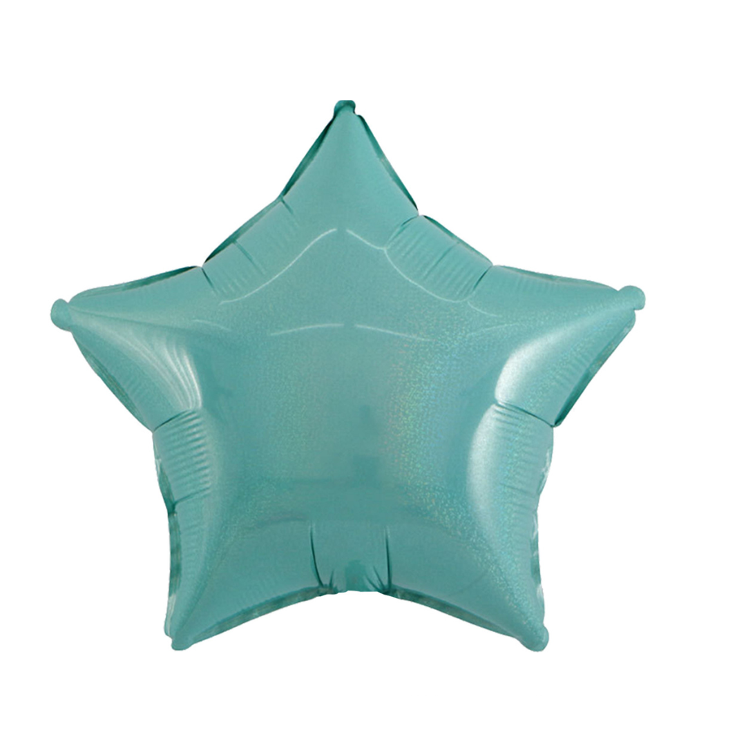 Foil Tiffany Blue Star Balloon, 18"