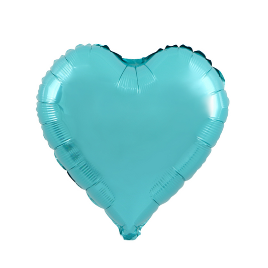 Foil Tiffany Blue Heart Balloon, 18"