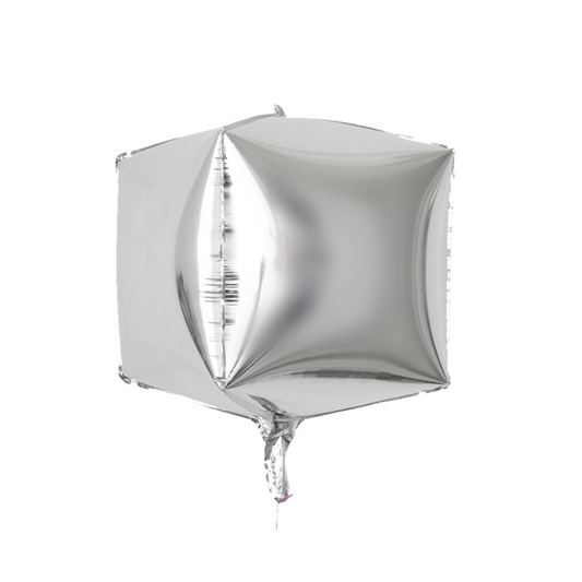 Foil Silver Cube Balloon, 22"
