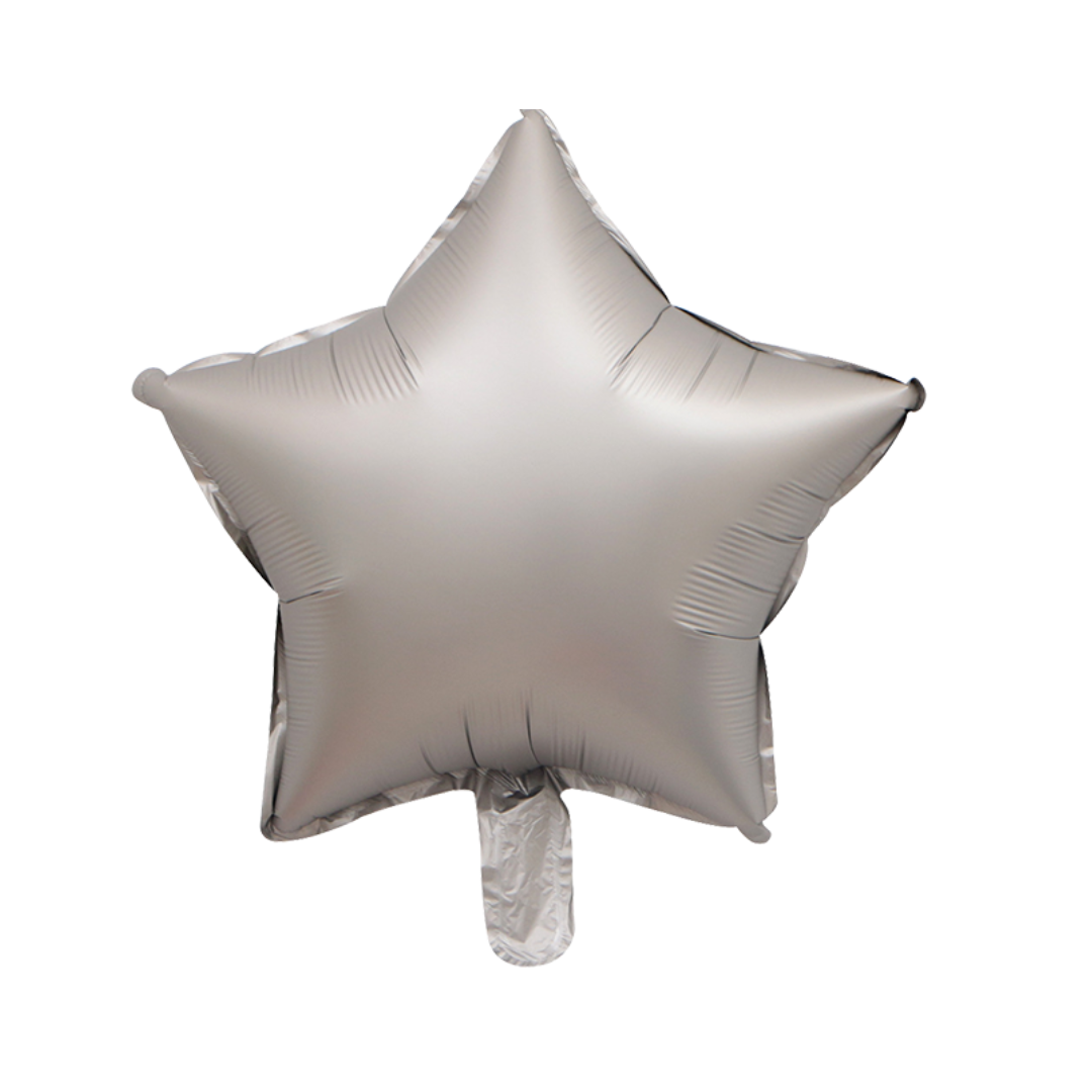 Foil Silver Chrome Star Balloon, 18"