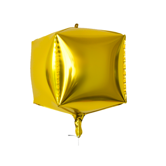 Foil Gold Cube Balloon, 22"