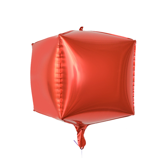 Foil Red Cube Balloon, 22"