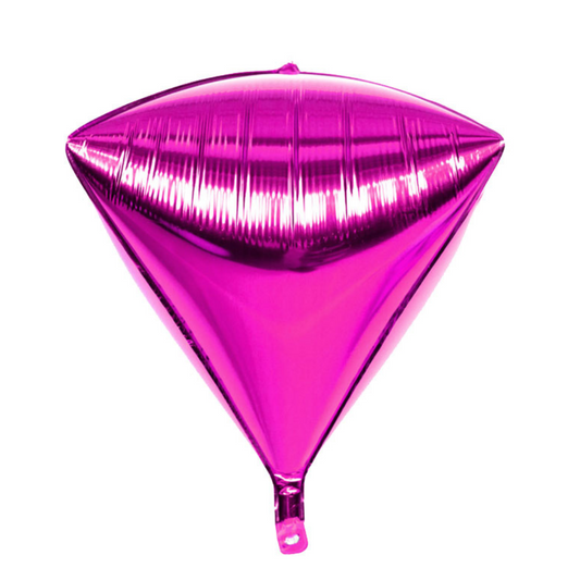 Foil Fuchsia Diamond Balloon, 22"