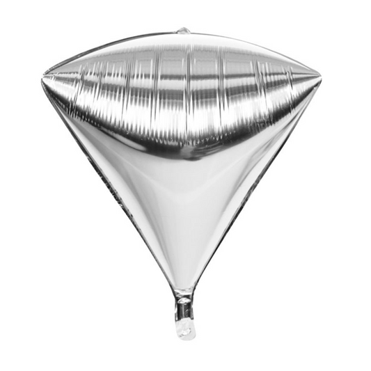 Foil Silver Diamond Balloon, 22"