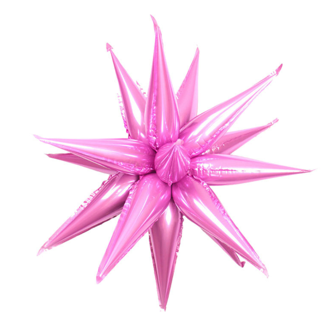 Foil Pink Star-Burst Balloon, 26"