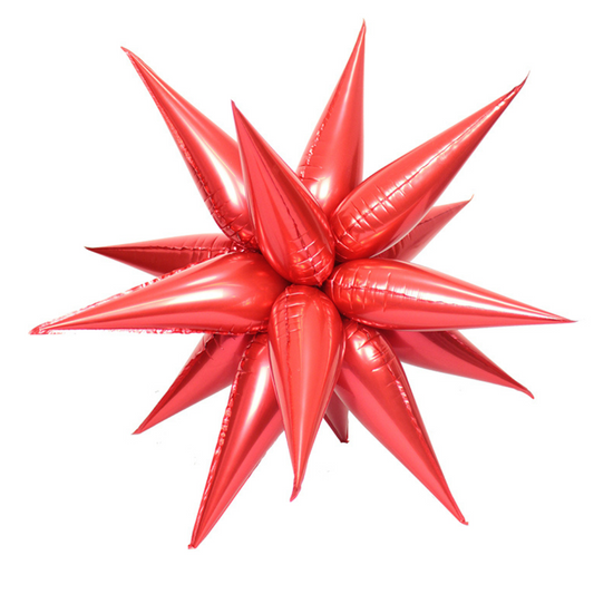 Foil Red Star-Burst Balloon, 26"