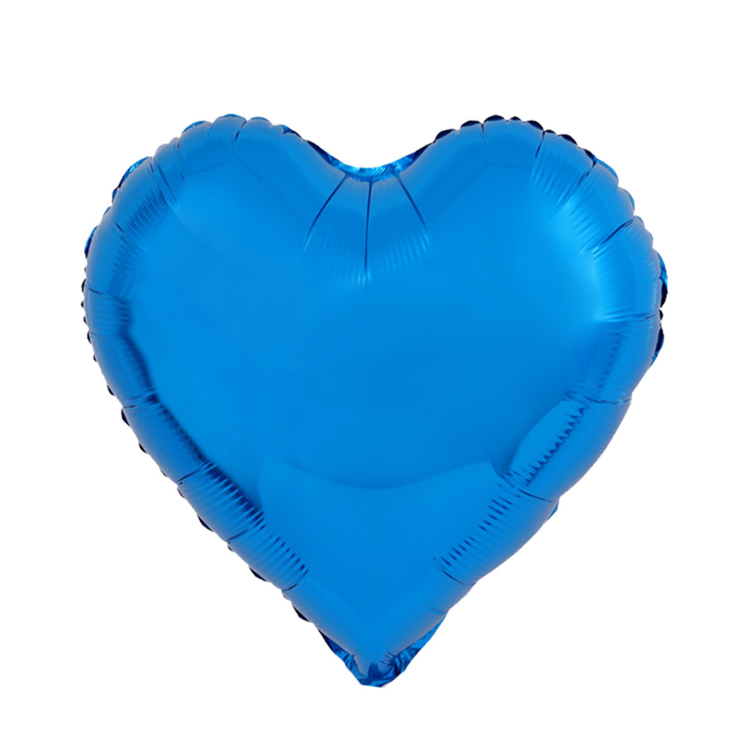 Foil Blue Heart Balloon, 18"