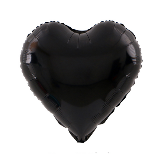 Foil Black Heart Balloon, 18"