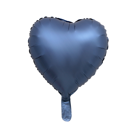 Coeur chromé bleu 18"