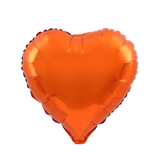 Foil Orange Heart Balloon, 18"