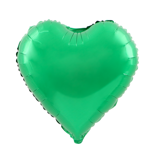 Foil Green Heart Balloon, 18"