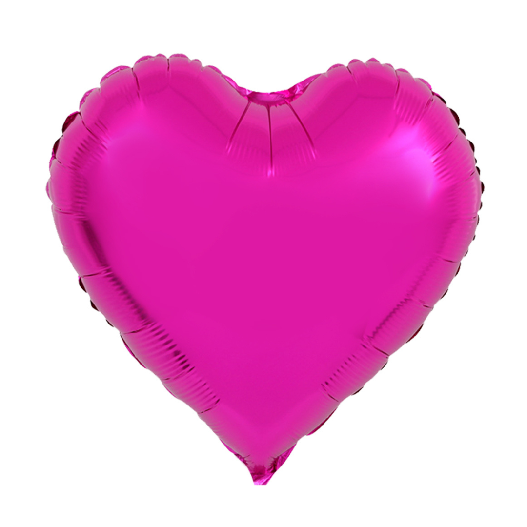 Foil Fuchsia Heart Balloon, 18"