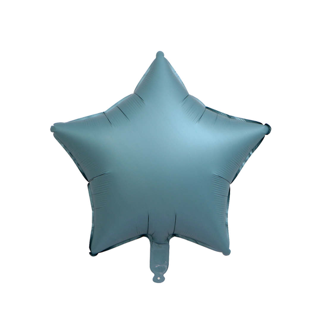 Foil Blue Chrome Star Balloon, 18"