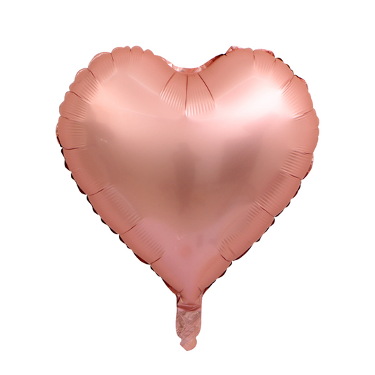 Foil Rose Gold Chrome Heart Balloon, 18"