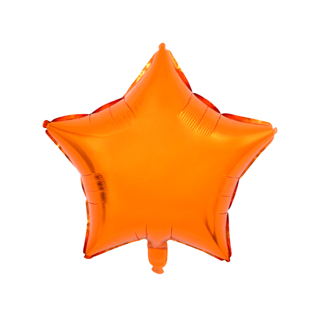 Foil Orange Star Balloon, 18"
