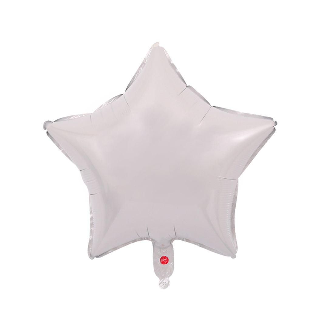 Foil White Star Balloon, 18"