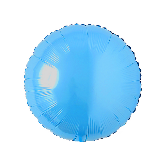 Foil Light Blue Round Balloon, 18"