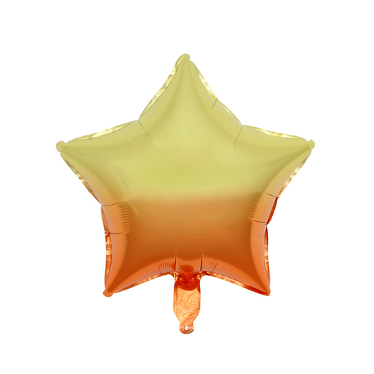 Foil Yellow-Orange Rainbow Star Balloon, 18"