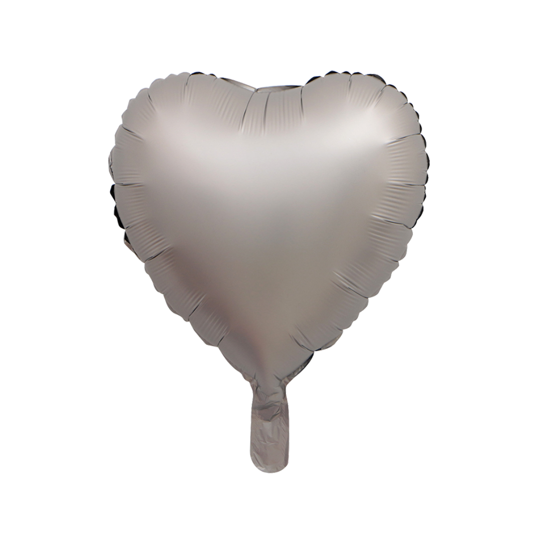 Foil Silver Chrome Heart Balloon, 18"