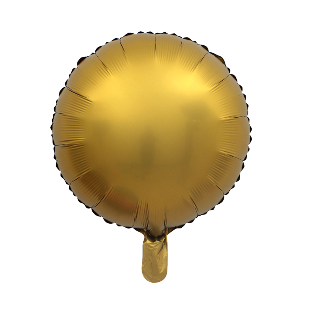 Foil Gold Chrome Round Balloon, 18"