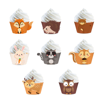 Woodland Animals Cupcake Wrappers, 24-pc