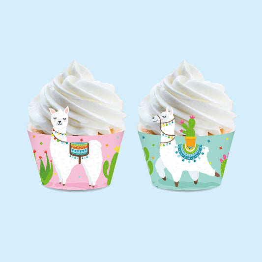 Llama & Cactus Cupcake Wrappers, 20-pc