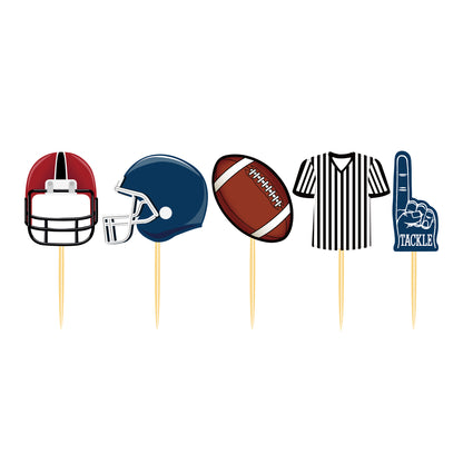 American Football Cupcake Toppers, 20-pc