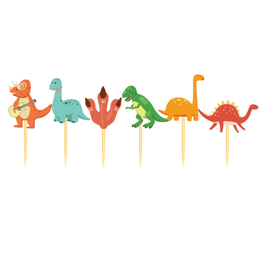 Dinosaur Unisex Cupcake Toppers, 24-pc