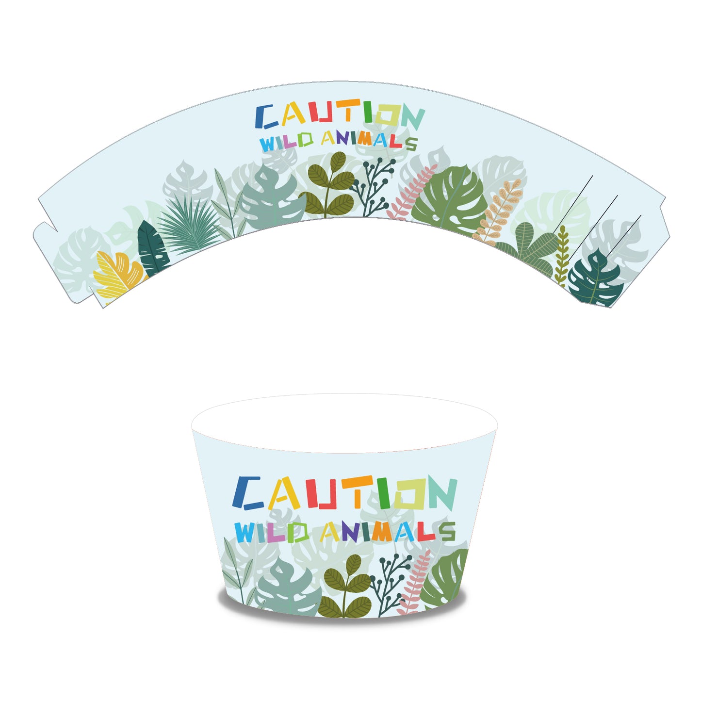 Wild Animals Jungle Safari  Cupcake Wrappers and Toppers, 20-pc