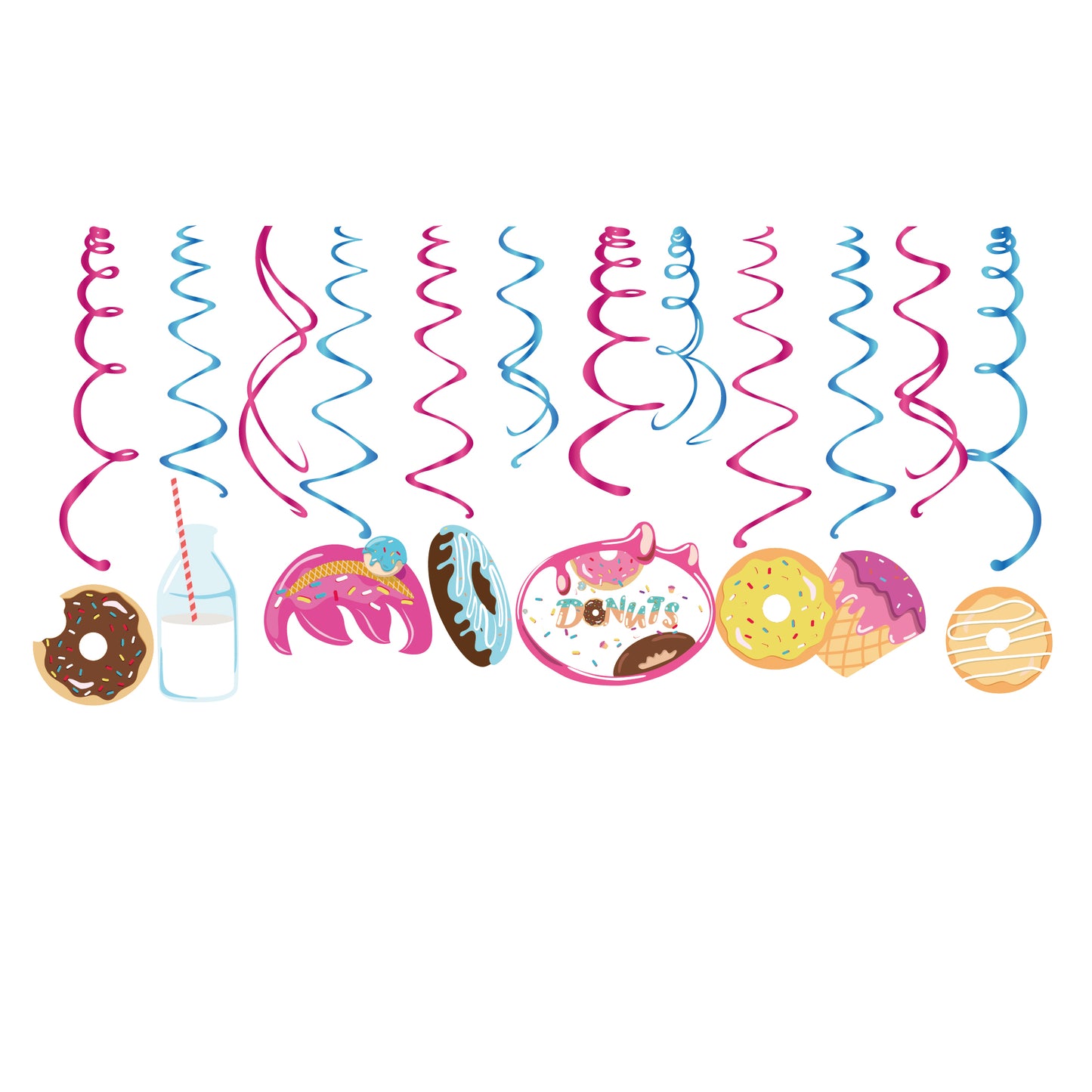 Donuts Hanging Swirls
