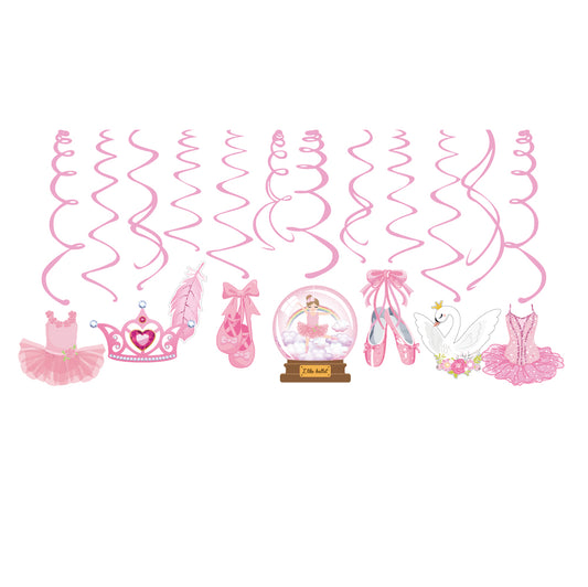 Ballerina Hanging Swirls, 15-pc