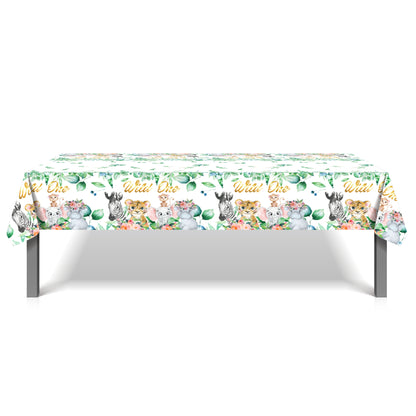 Watercolor Safari Animals Table Cover