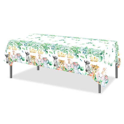 Watercolor Safari Animals Table Cover