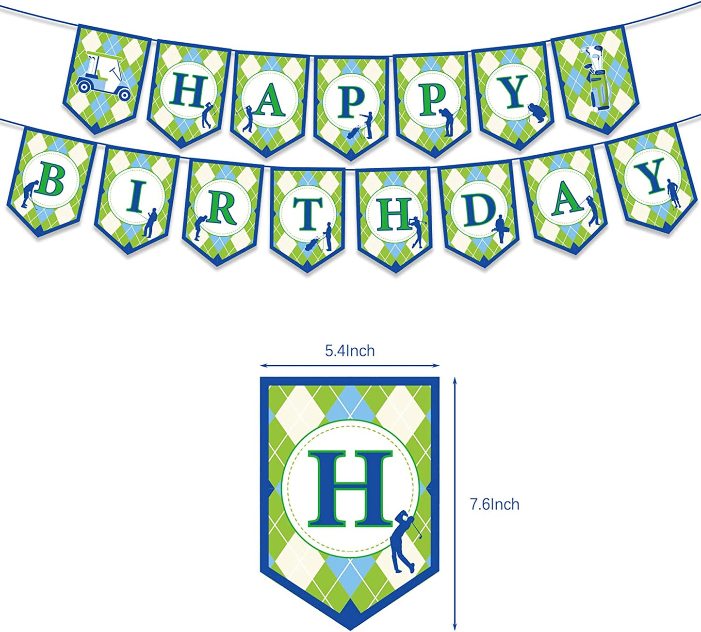 Golf Happy Birthday Banner