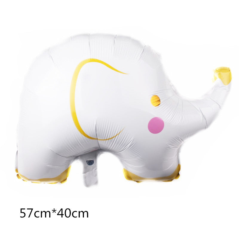 Foil White Elephant Balloon 24"