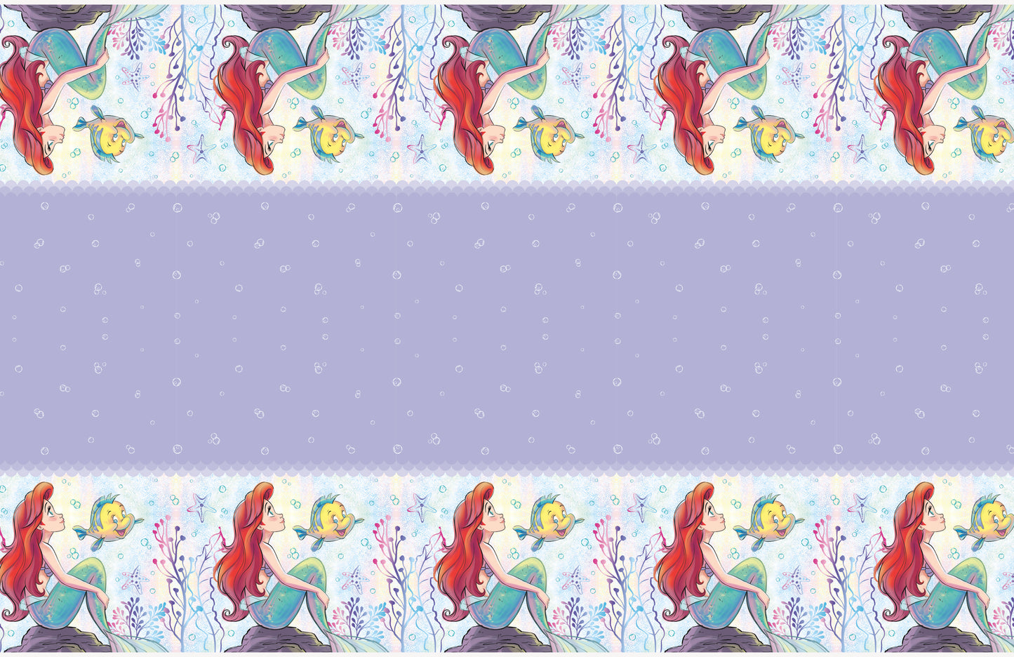 Disney The Little Mermaid Rectangular Plastic Table Cover, 54" x 84"