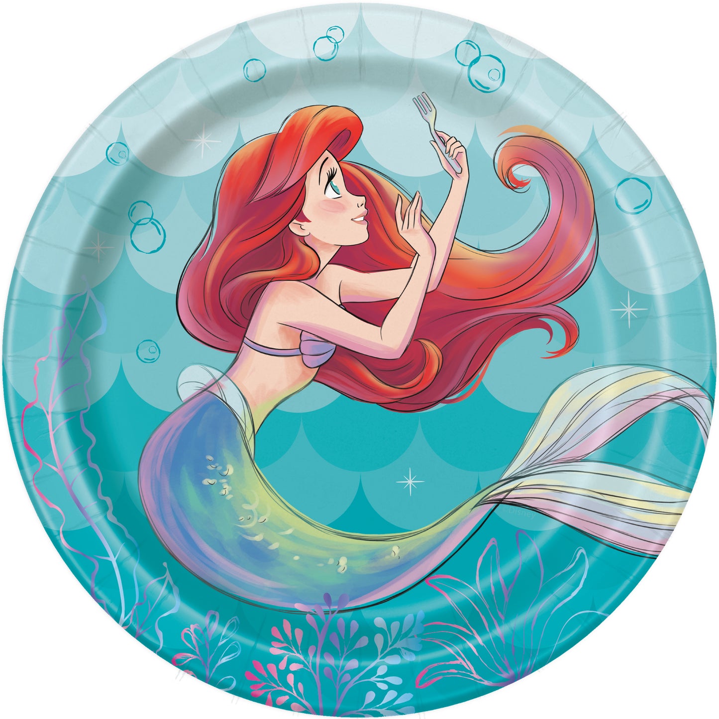 Disney The Little Mermaid Round 7" Dessert Plates, 8-pc