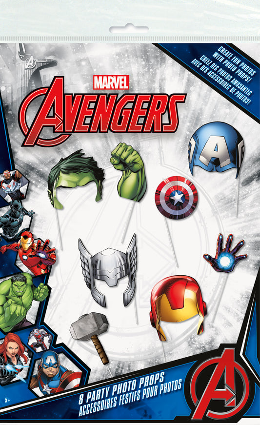 Avengers Assemble Photo Booth Props, 8-pc