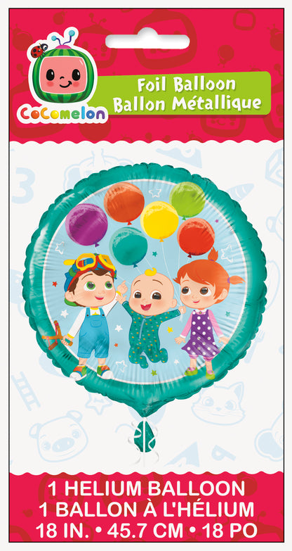 Cocomelon Mylar Party Foil Balloon Multicolor, 18"
