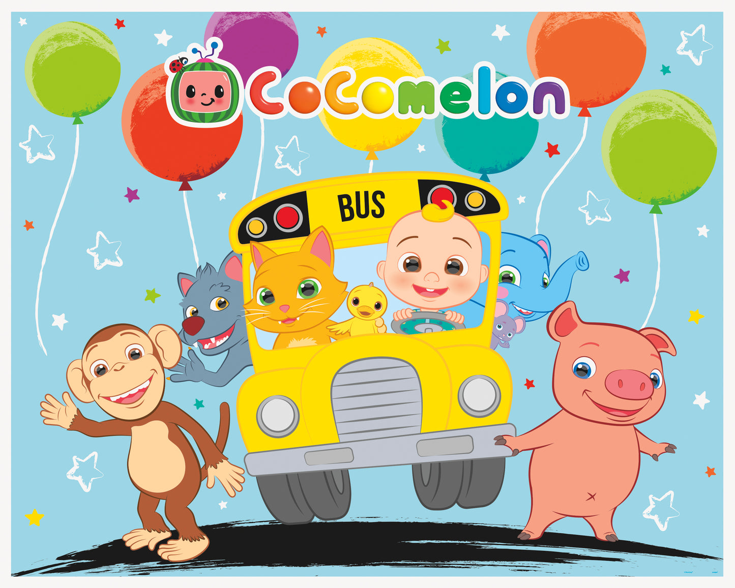 Cocomelon Photo Booth Backdrop, 5ft x 4ft