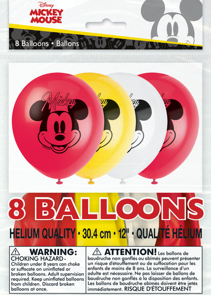 Ballons en latex Disney Mickey Mouse de 12 po, 8 pces